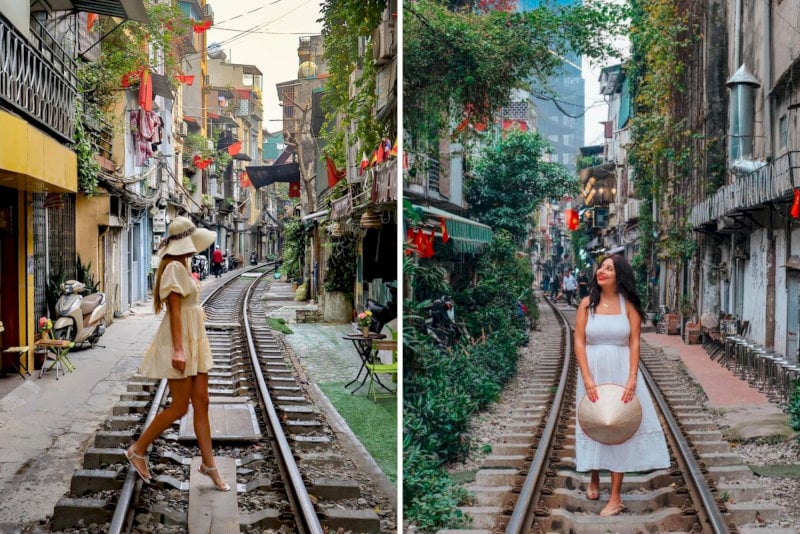 Hanoi train street photos (Source: Internet)